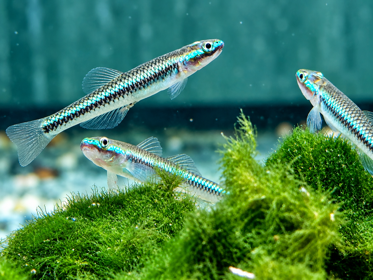 Neonblaue Algengrundel Stiphodon atropurpureus