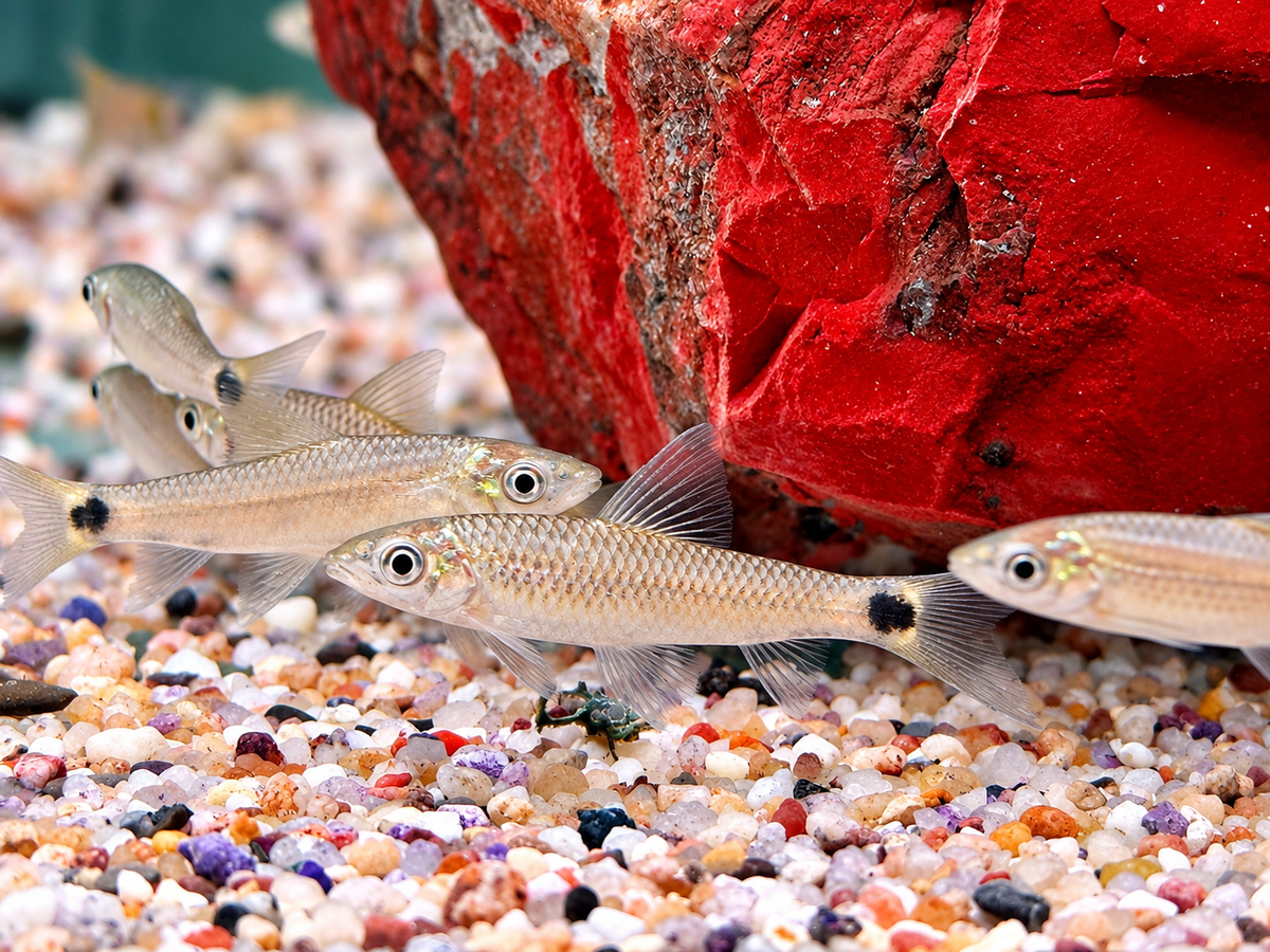 Netzpinselalgenfresser Crossocheilus reticulatus 3,7-4,5 cm