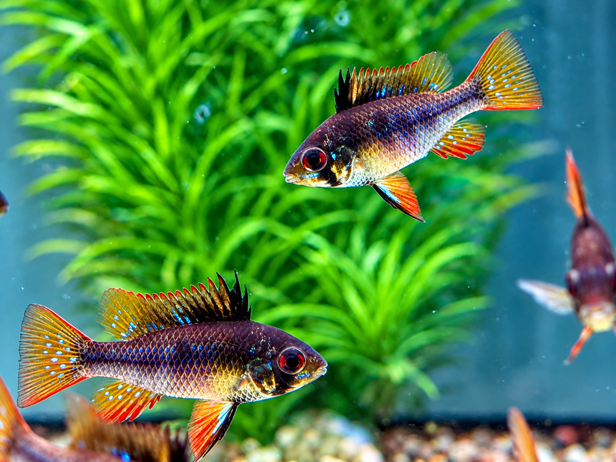 Schmetterlingsbuntbarsch Black Devil Microgeophagus ramirezi