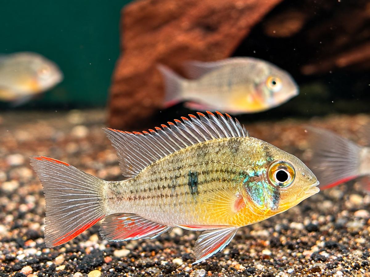 Bolivianischer Schmetterlingsbuntbarsch Microgeophagus altispinosa