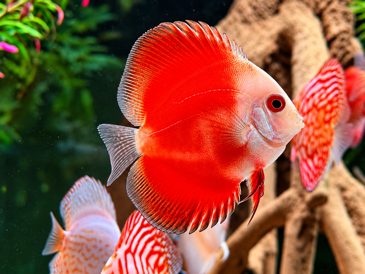 Diskus Red Melon Symphysodon aequifasciatus Nachzuchten 6-8 cm