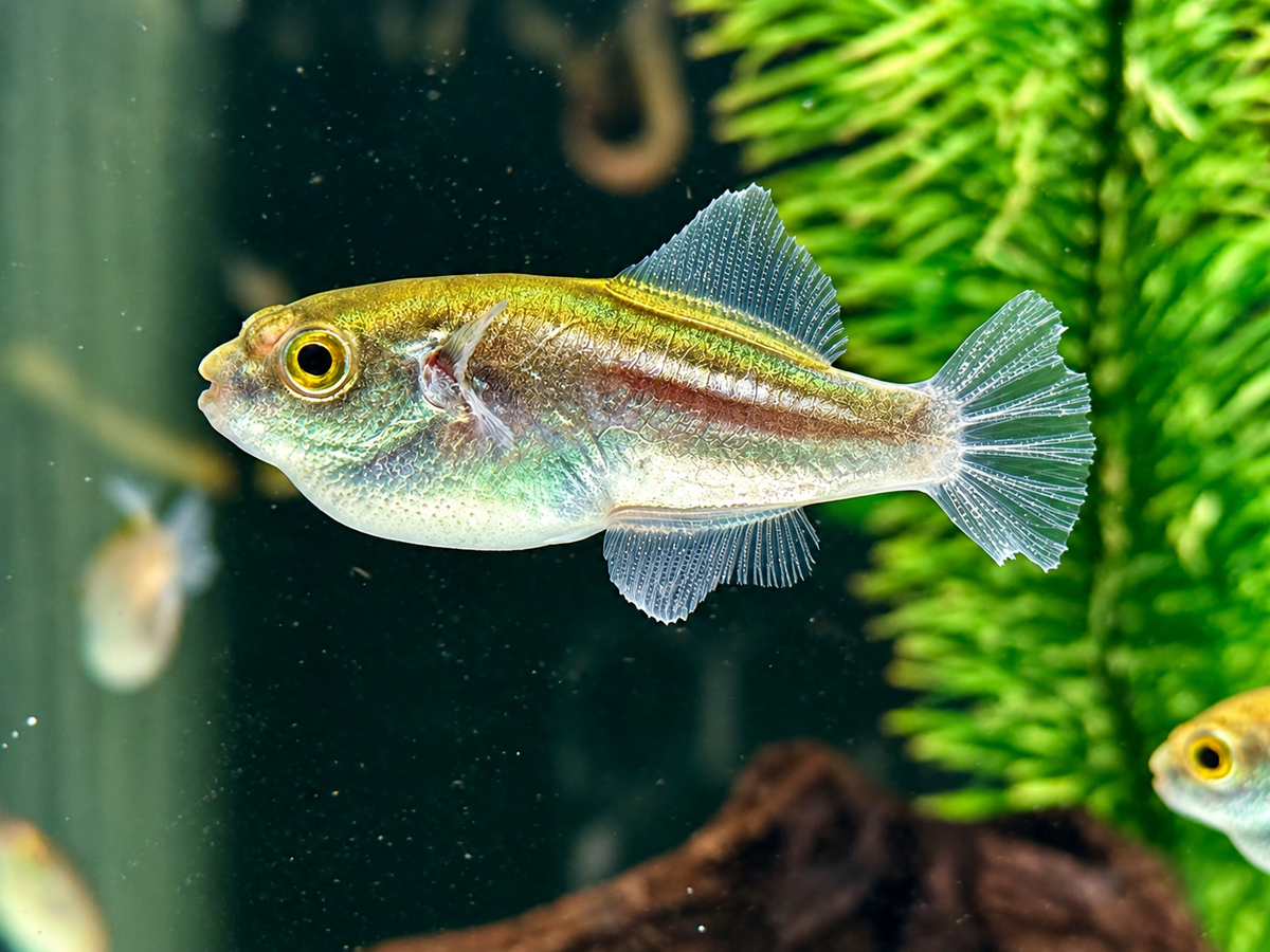 Goldener Kugelfisch  Auriglobus modestus 3,5-4,5 cm