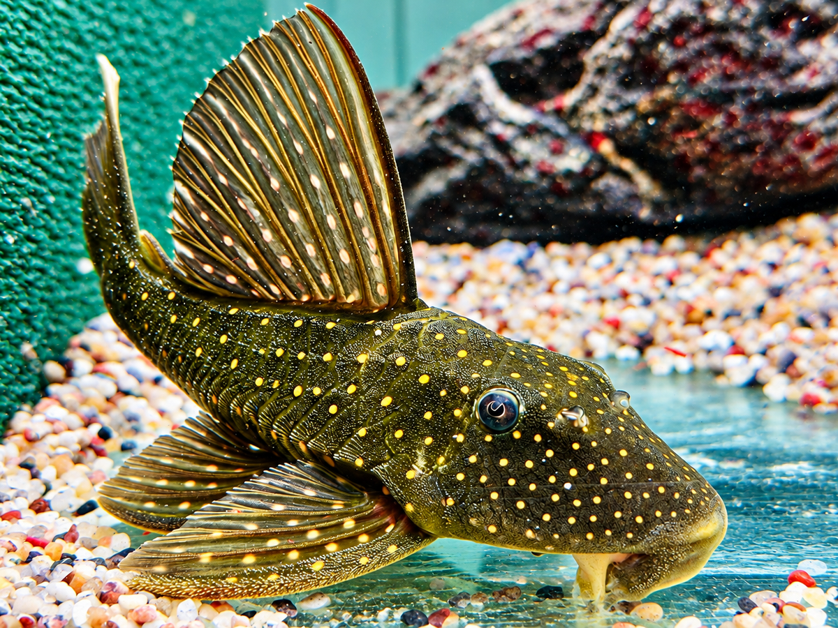 Goldener Segelflossenwels Phase 1 Hypostomus luteus 21-24 cm