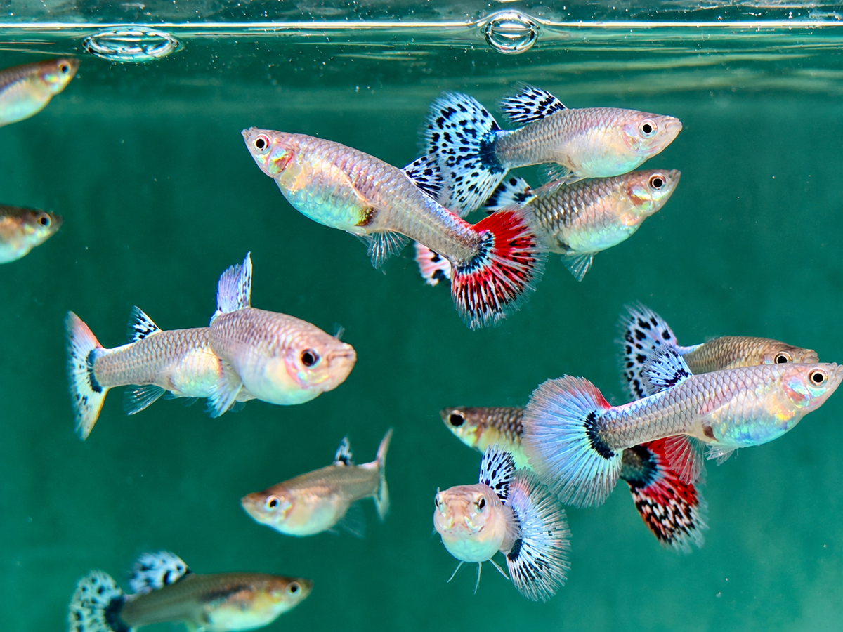 Guppy Weibchen gemischt Poecilia reticulata