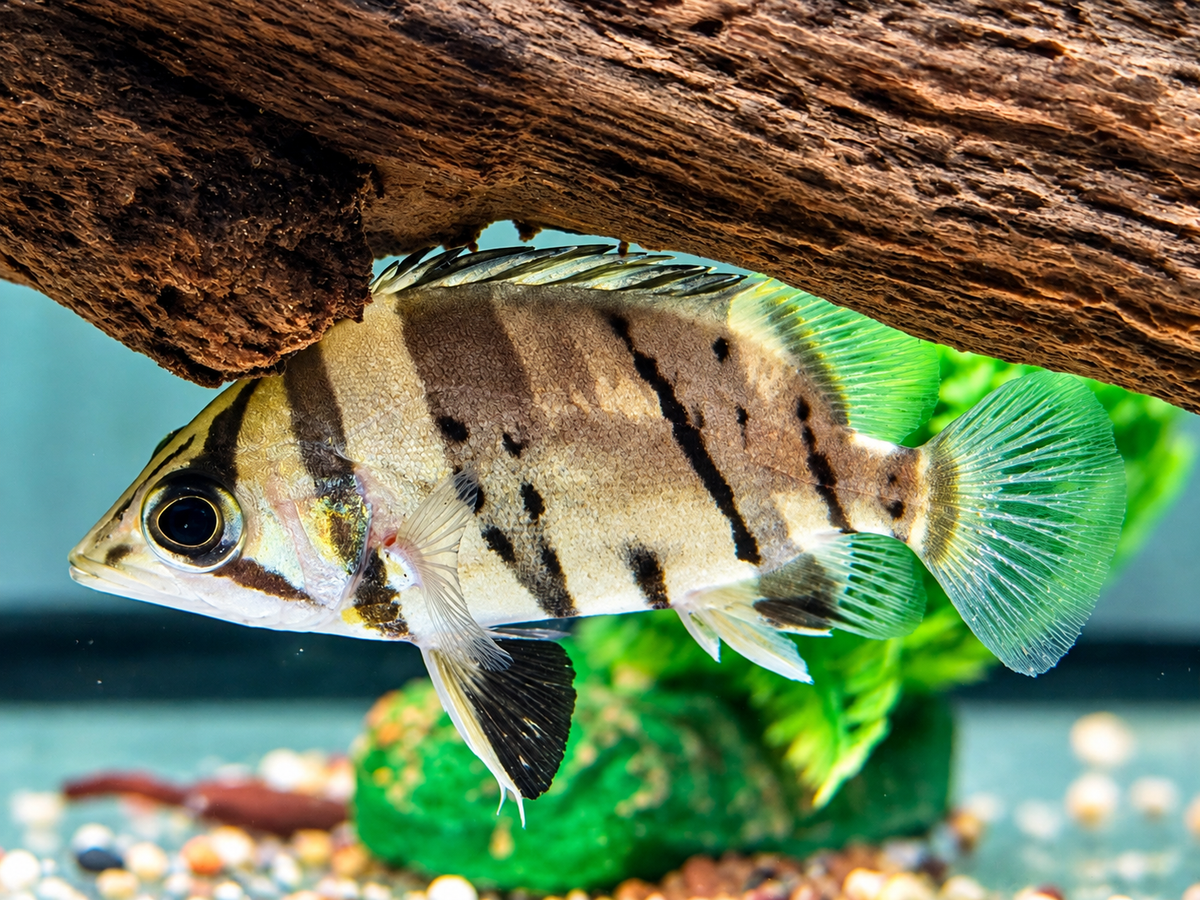 Indonesischer Tigerbarsch Datnioides microlepis 5-6 cm