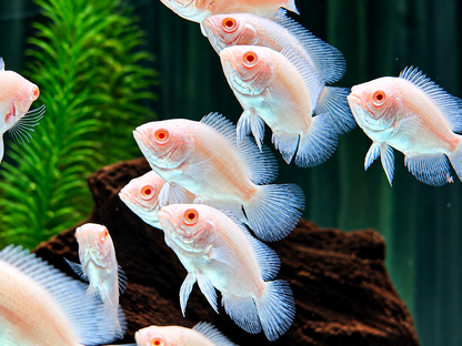 Pfauenaugenbuntbarsch Tiger Oskar Albino Astronotus ocellatus