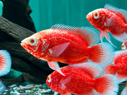 Red Chili Pfauenaugenbuntbarsch Oskar Astronotus ocellatus 6-7cm