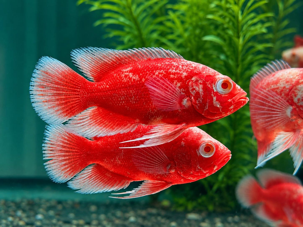 Red Chili Pfauenaugenbuntbarsch Oskar Astronotus ocellatus 6-7cm