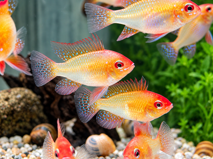 Schmetterlingsbuntbarsch gold Mikrogeophagus ramirezi L