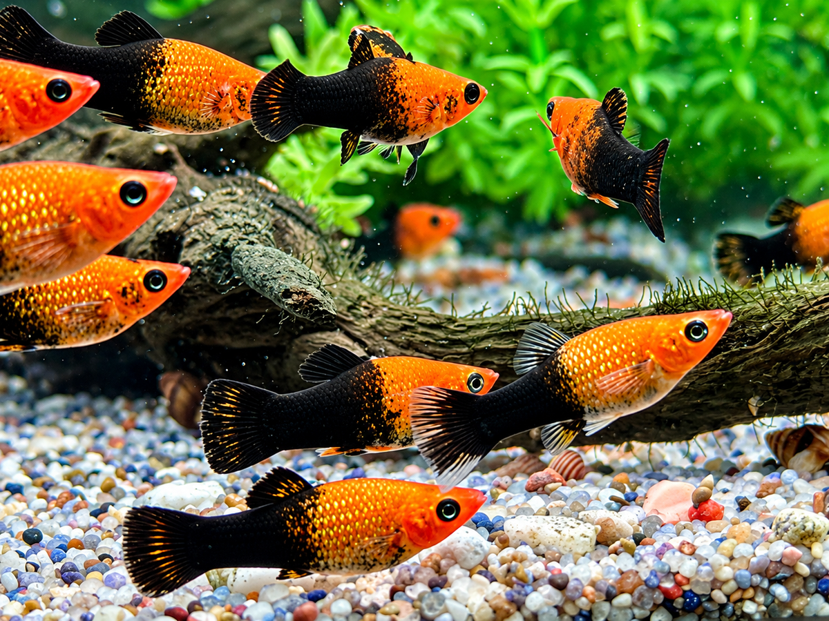 Schwarzgoldener Molly Poecilia sphenops
