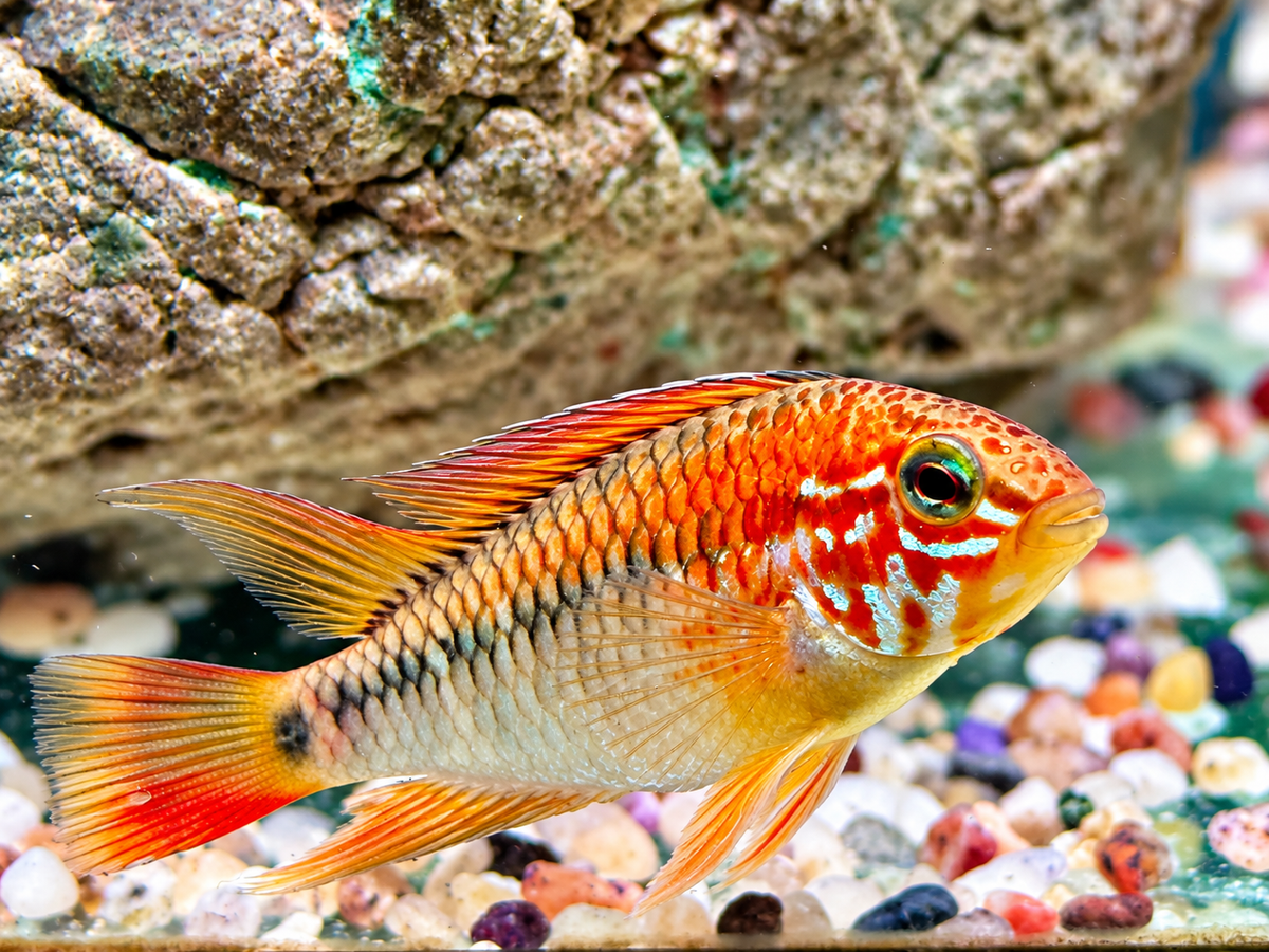 Schwarzkehl Zwergbuntbarsch Apistogramma viejita