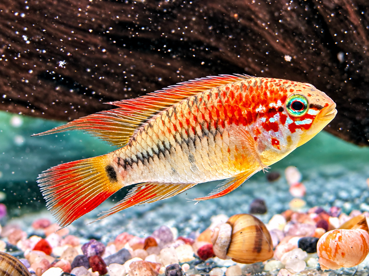 Schwarzkehl Zwergbuntbarsch Apistogramma viejita