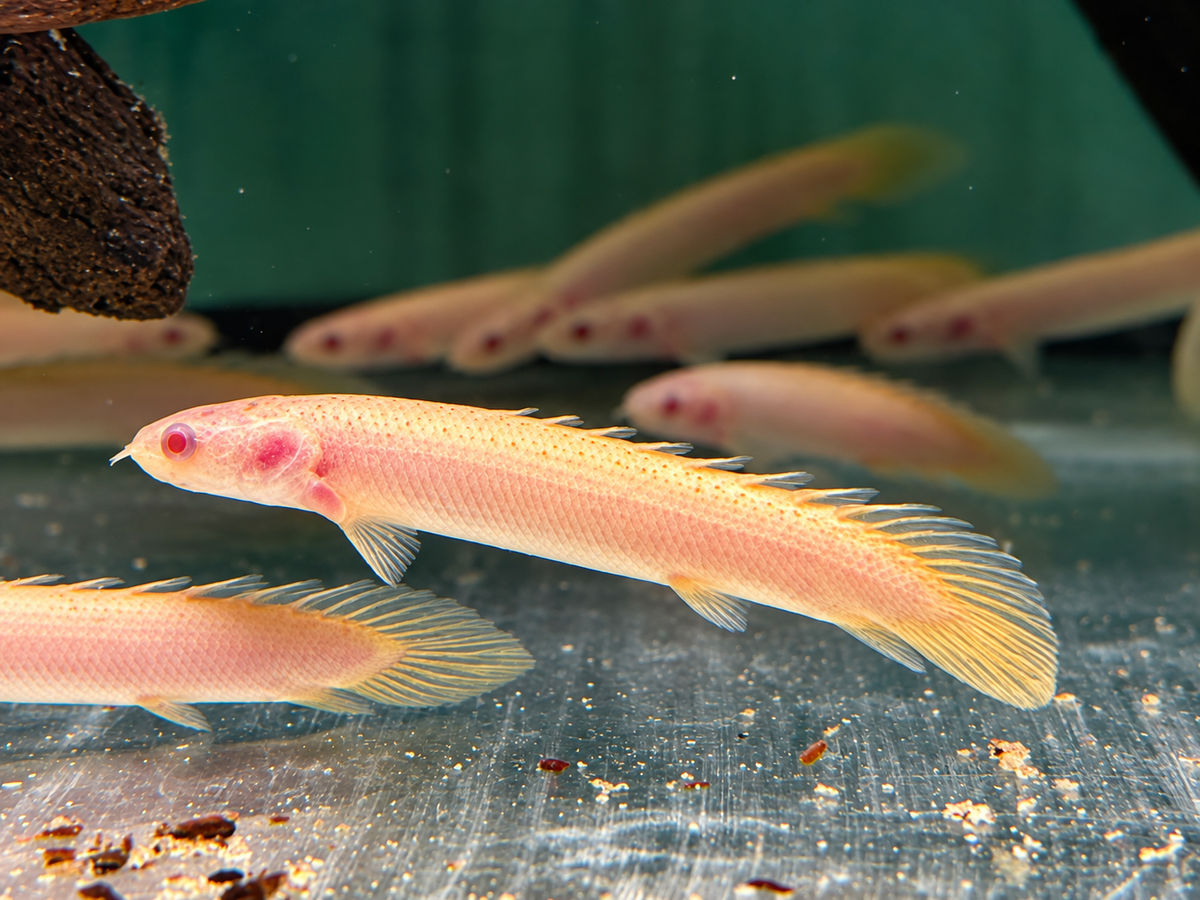 Senegal Flösselhecht Albino Polypterus senegalus