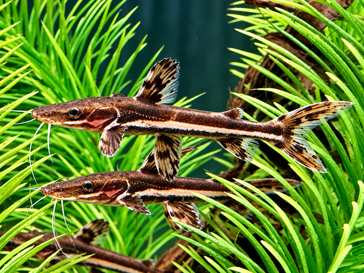 Tigerspatelwels Pseudoplatystoma fasciatum 10 cm