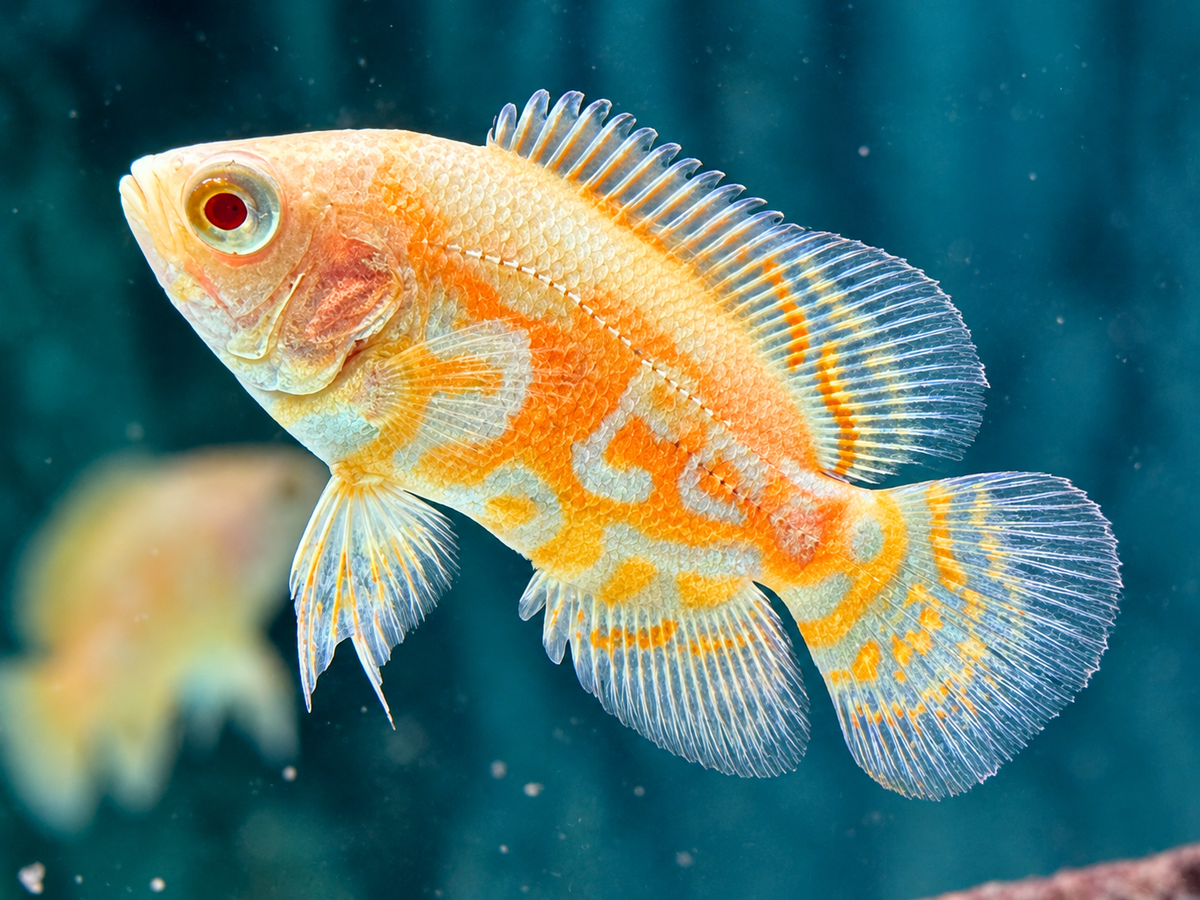 Yellow Lemon Oskar Pfauenaugenbuntbarsch Astronotus ocellatus 5-7cm